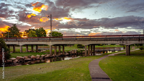 Bridge over the Quart Port creek in in Stanthorpe, Queensland, Australia photo