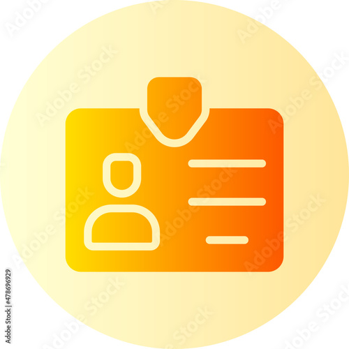 identity card gradient icon