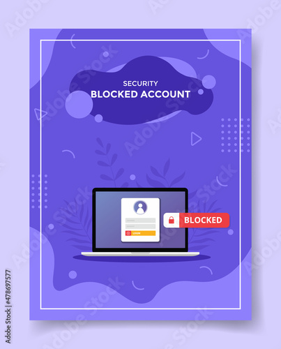 blocked account concept for template of banners, flyer, books, and magazine cover