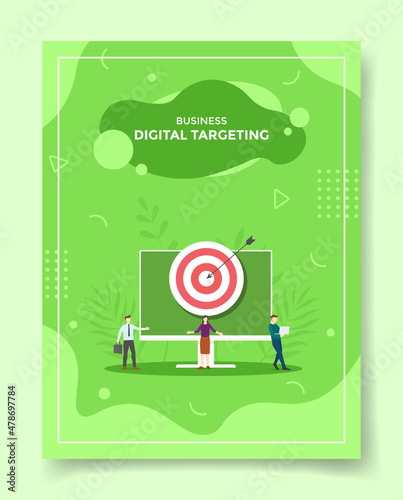 digital targeting business concept for template of banners, flyer, books, and magazine cover
