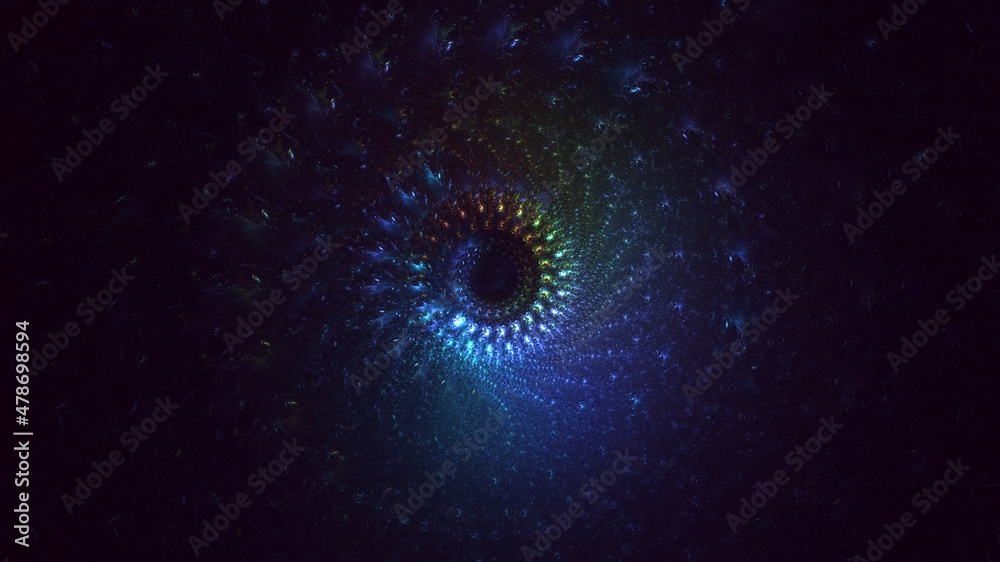 3D rendering abstract round light background