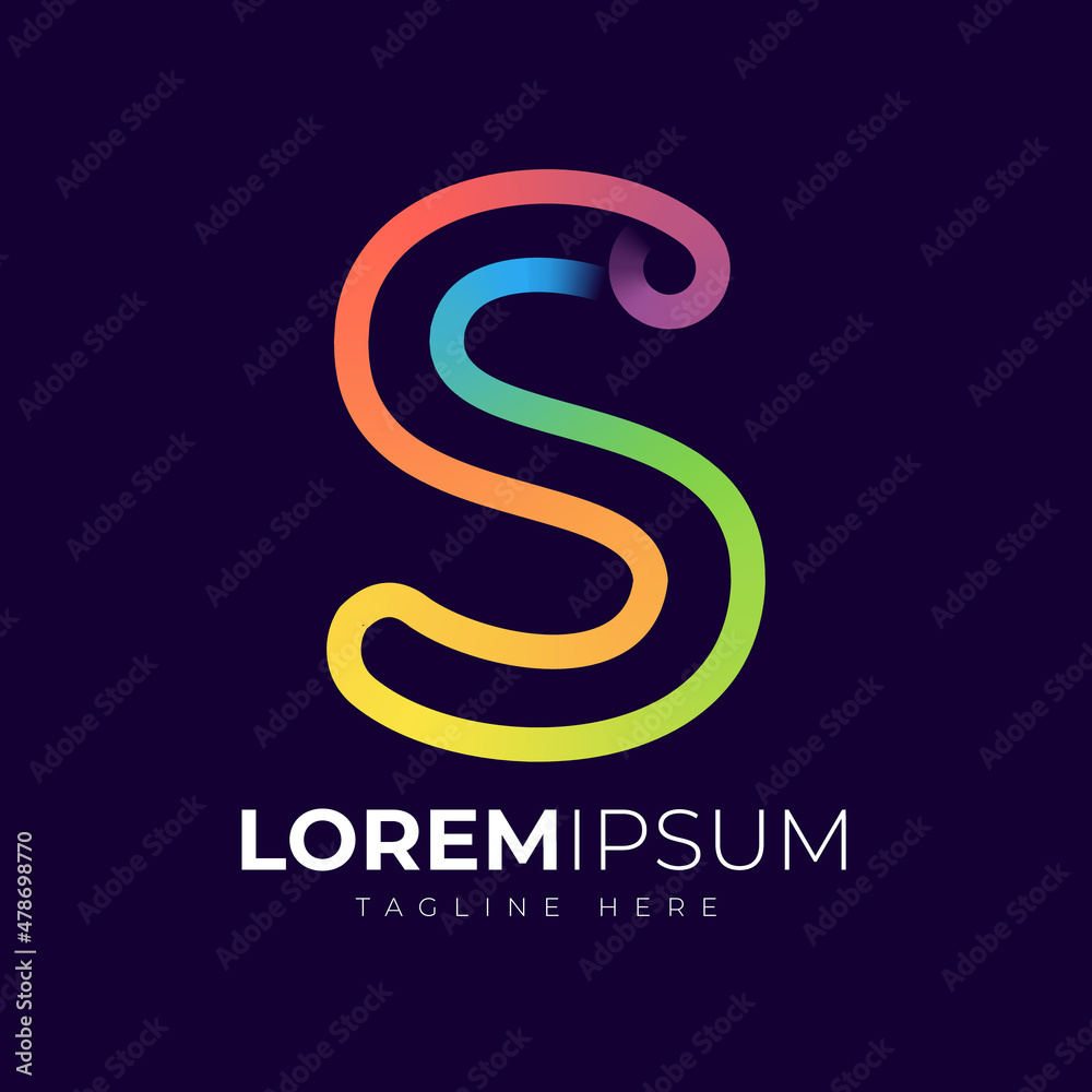 Letter s logo design template. Creative modern trendy s typography and colorful gradient. Letter s logo design template. Creative modern trendy s typography and colorful gradient.