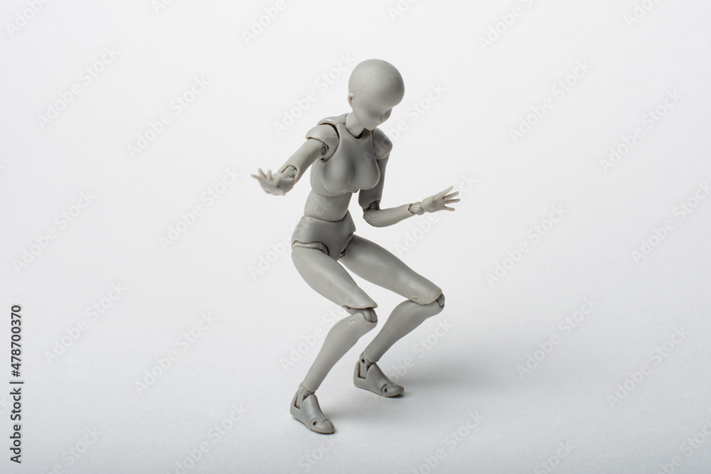 Figurine of a woman in panic and horror Figurine of a woman in panic and horror
