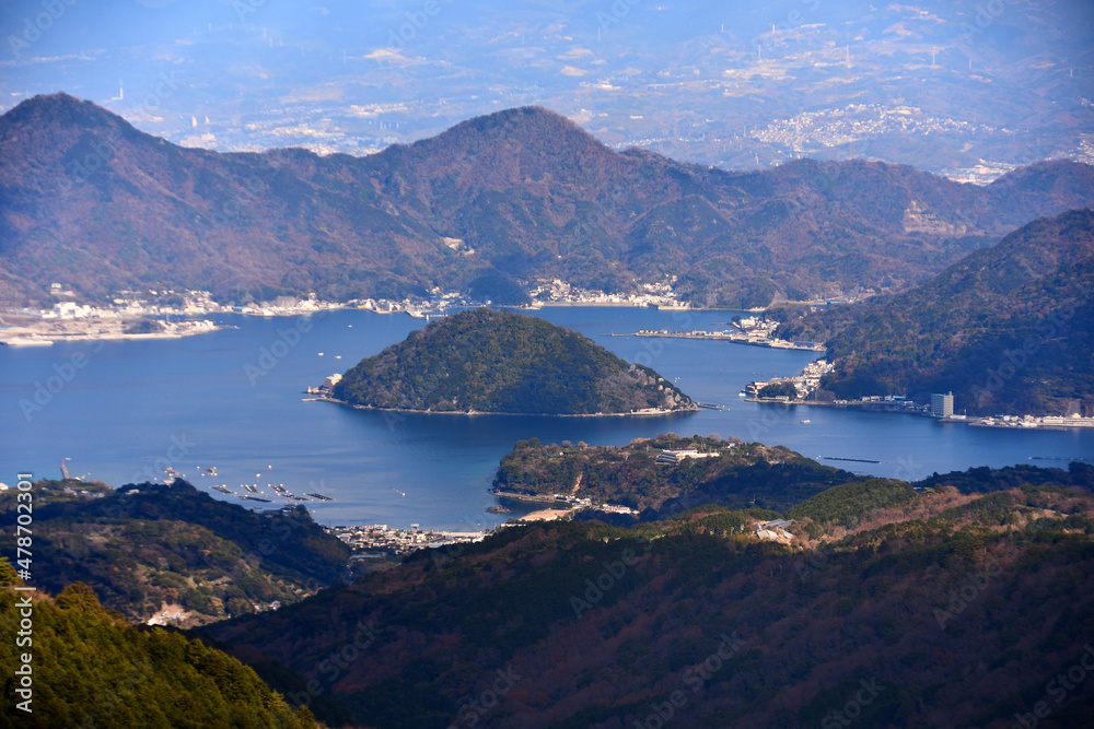伊豆　葛城山から見る淡島