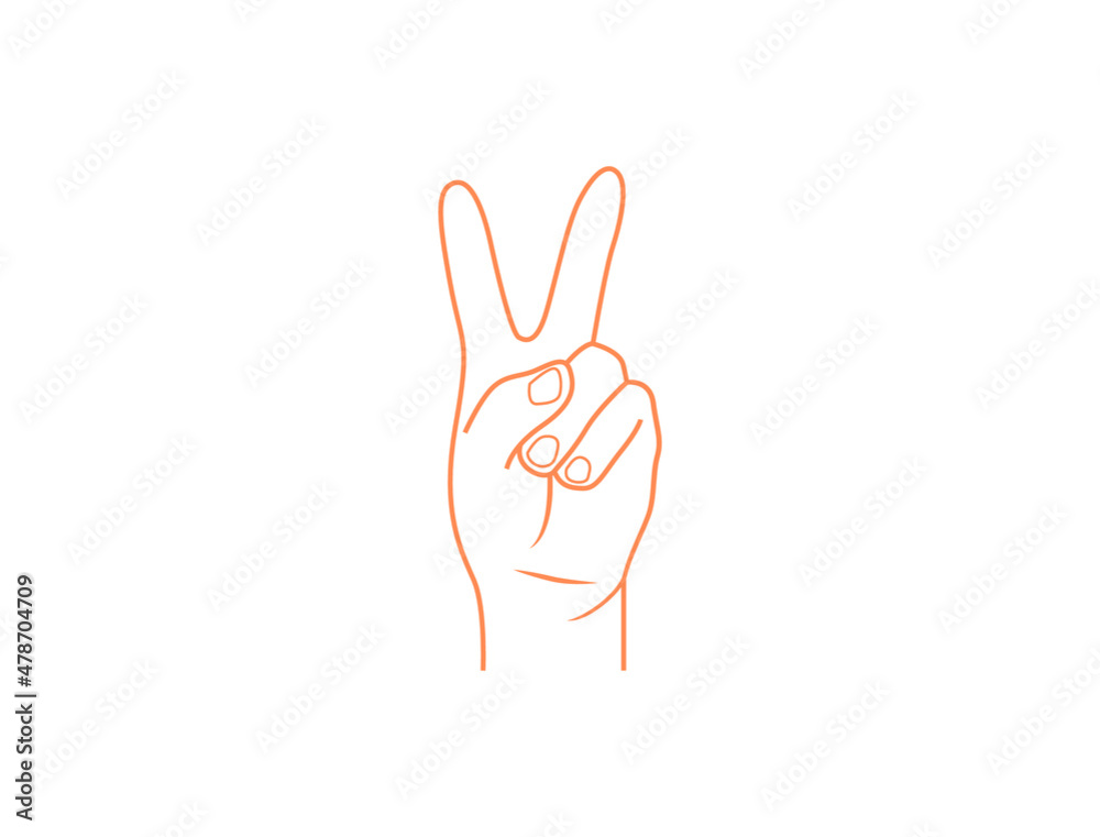 peace sign of two fingers of the hand peace sign of two fingers of the hand