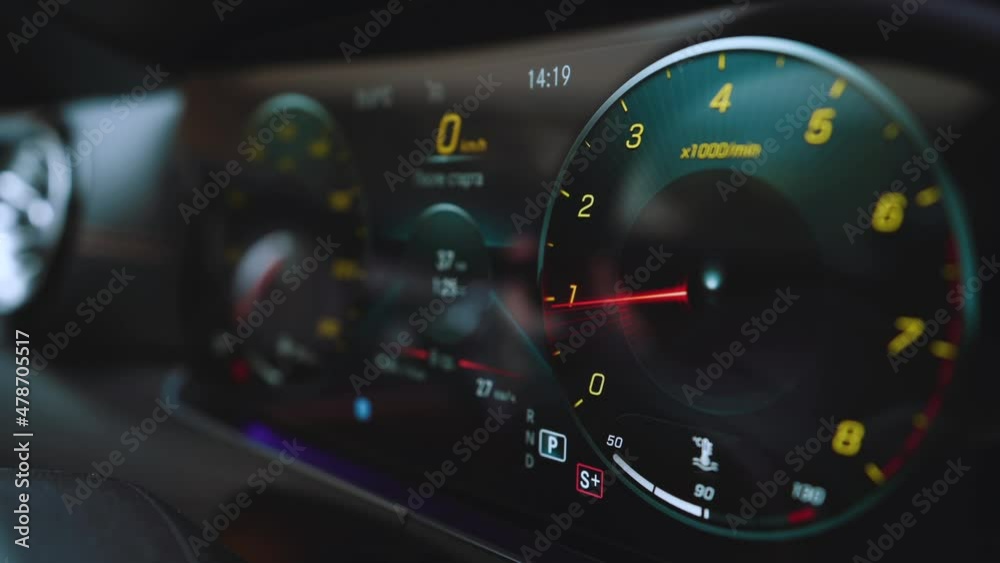 Operation of the electronic odometer in the car