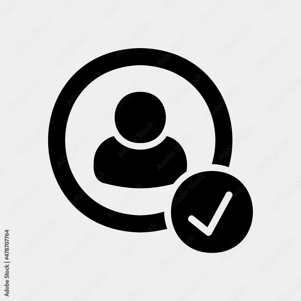 Verified icon in solid style about social media, use for website mobile app presentation Verified icon in solid style about social media, use for website mobile app presentation