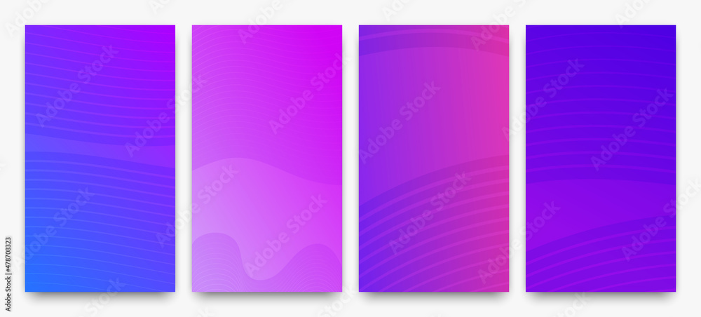 Fototapeta premium Modern colorful gradient background with wave lines