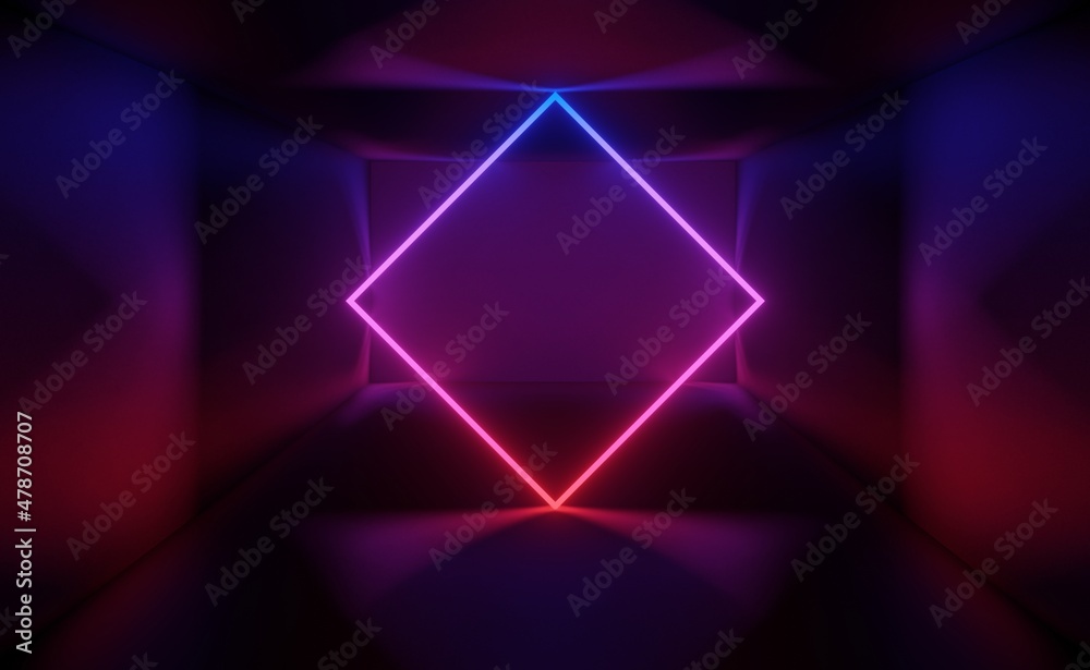 3d render of RGB neon light on darkness background. Abstract Laser lines show at night. Ultraviolet spectrum beam scene 3d render of RGB neon light on darkness background. Abstract Laser lines show at night. Ultraviolet spectrum beam scene