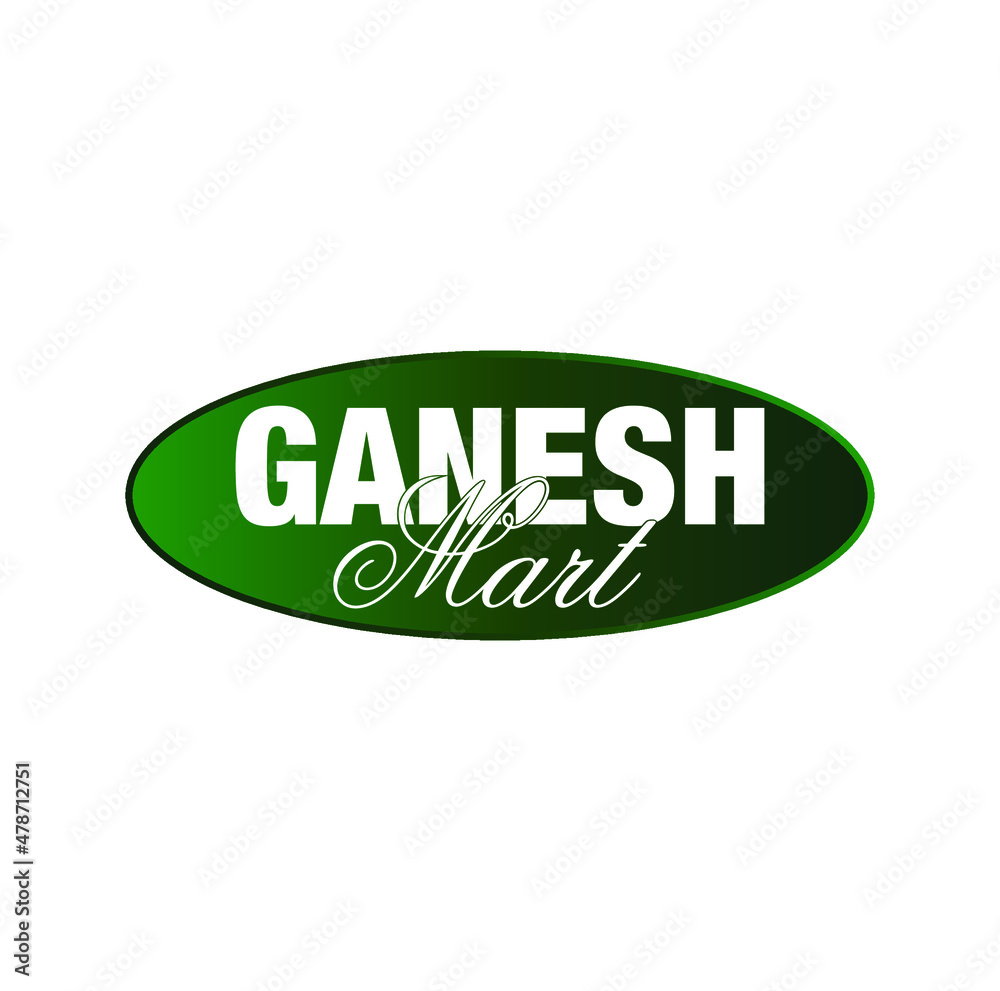Ganesh mart logo. Ganesh mart grocery shop logo. Ganesh mart logo. Ganesh mart grocery shop logo.