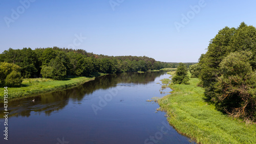 a summer landscape with river