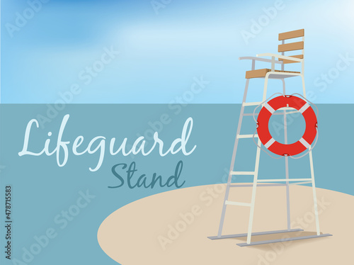 Lifeguard tower on the beach
