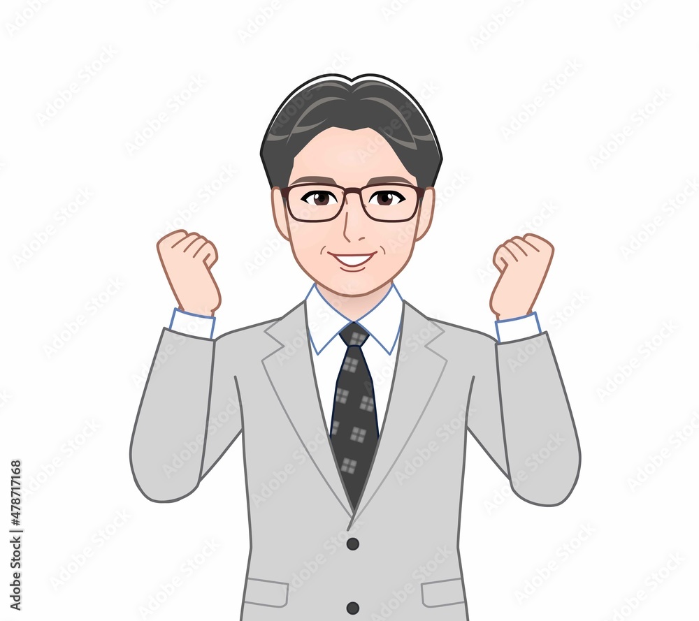 グレーのスーツを着た年配の男性 グレーのスーツを着た年配の男性