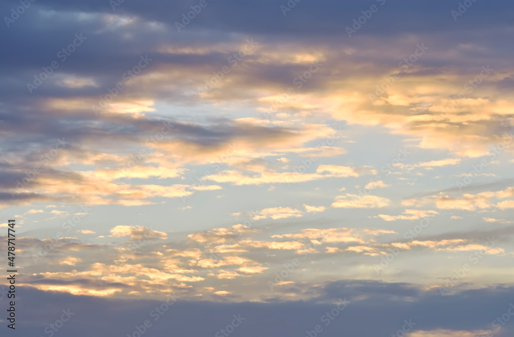Evening sky with clouds