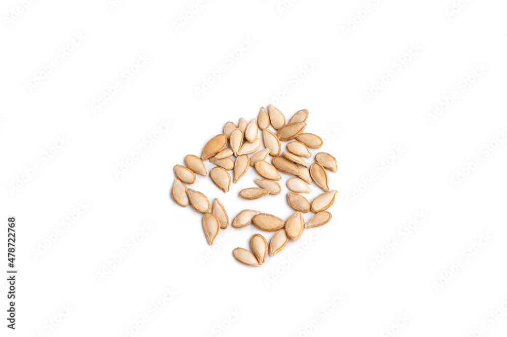 Pumpkin seeds isolated on a white background. Pumpkin seeds isolated on a white background.