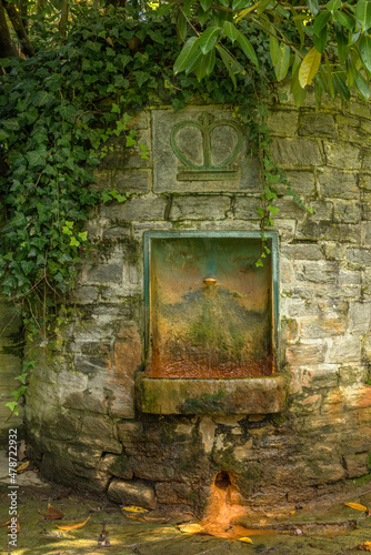 mineral springs in the Kronthal Quellenpark, Kronberg im Taunus, Germany photo