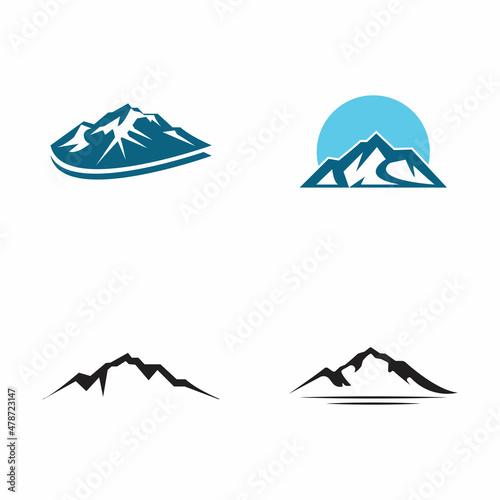 Mountain icon Logo Template Vector illustration design