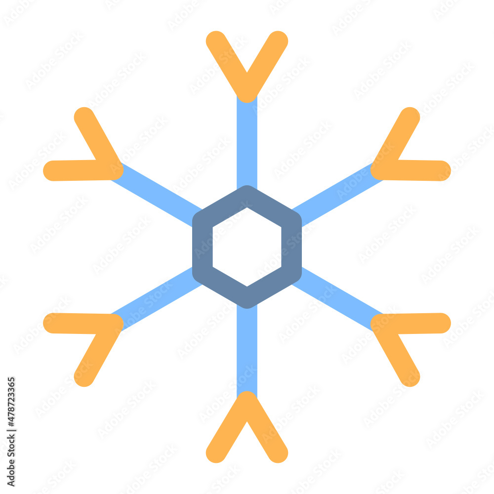 snowflake colored line icon snowflake colored line icon