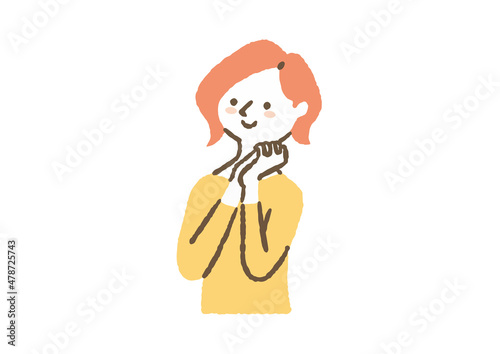 うっとりしている女性_色