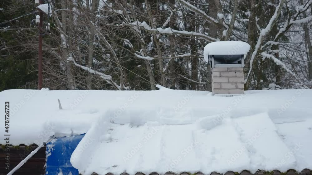 custom made wallpaper toronto digitalA portion of the roof being cleared out of thick snow using the snow shovel in Estonia