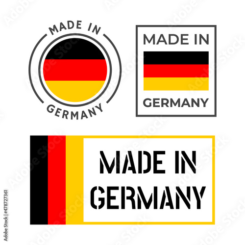 made in Germany icon set, German product labels