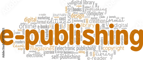 Electronic Publishing conceptual vector illustration word cloud isolated on white background.