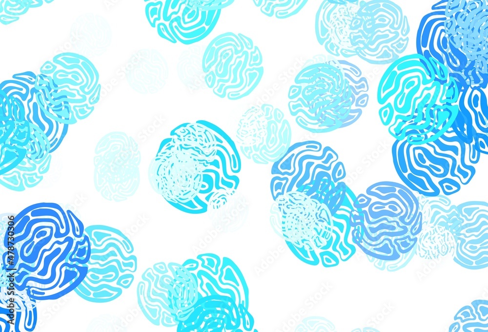 Light BLUE vector backdrop with memphis shapes. Light BLUE vector backdrop with memphis shapes.