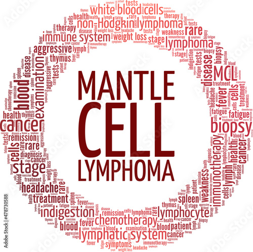 Mantle Cell Lymphoma conceptual vector illustration word cloud isolated on white background.
