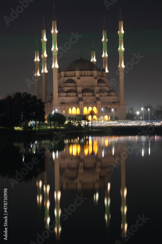 mosque at night adana sabancı merkez cami 