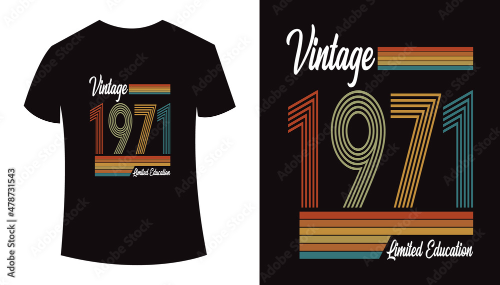 Fototapeta premium Vintage T-shirt Design, Vector Illustration