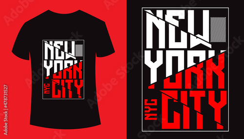 New York City Typography T-shirt Design