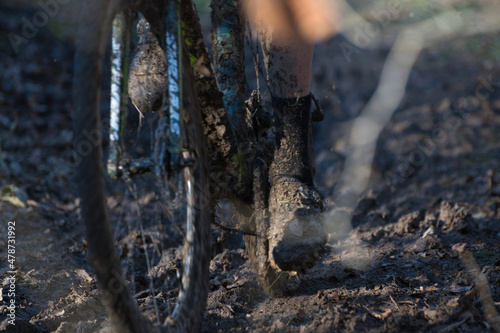 Fotografi cyclocross race full of mud, passion, power and will