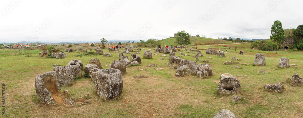 The Plain of Jars in Central Laos.