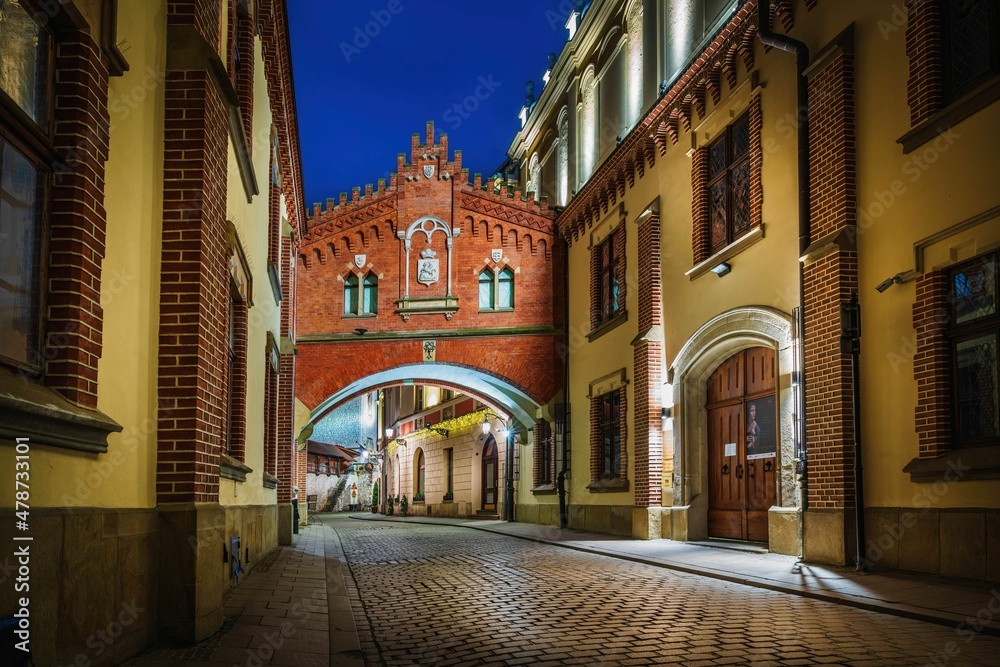 Widok ulicy Pijarskiej w Krakowie z Muzeum Czartoryskich