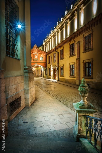 Widok ulicy Pijarskiej w Krakowie z Muzeum Czartoryskich