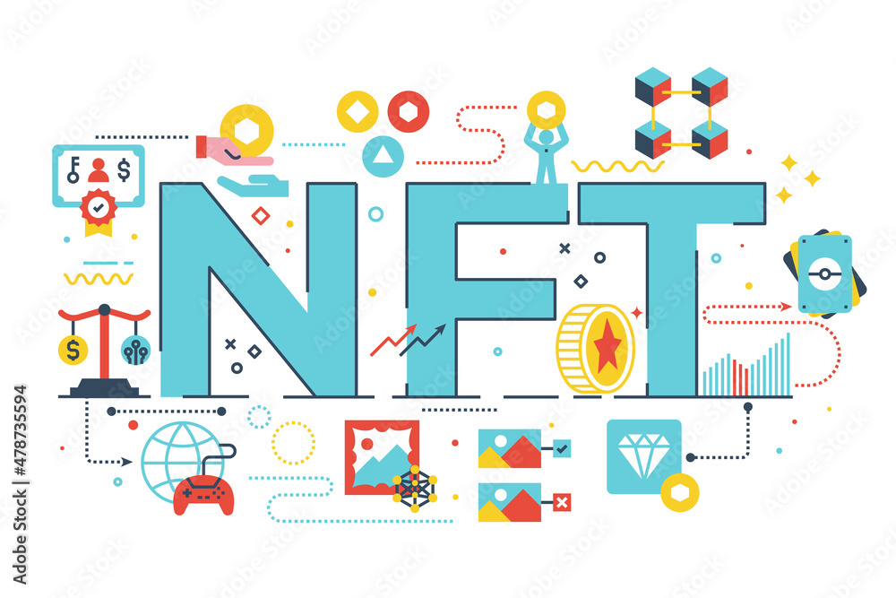 NFT word illustration