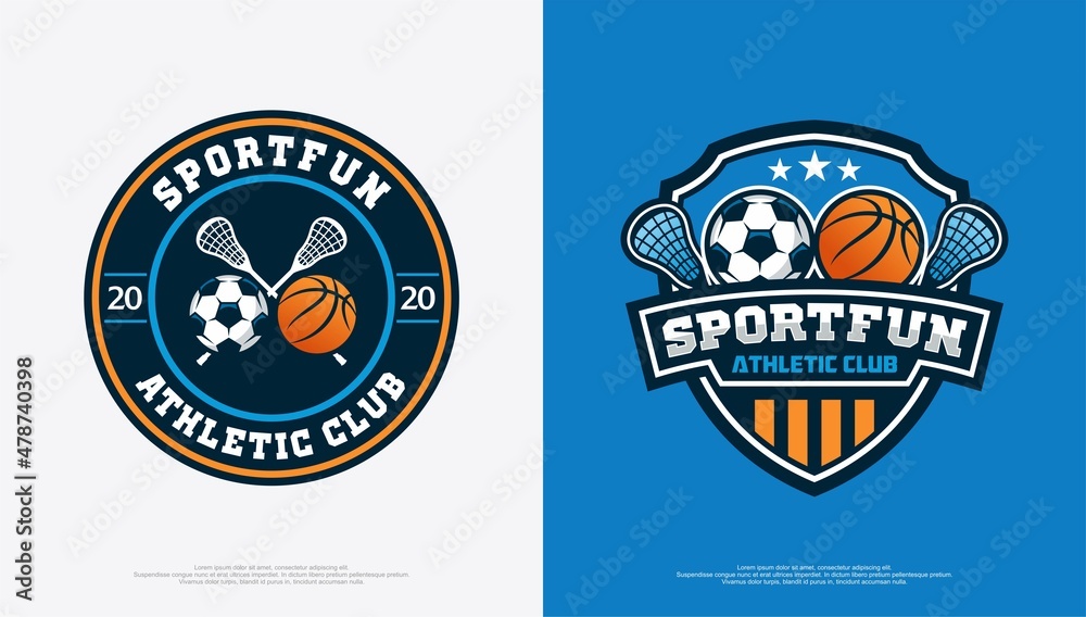 Sport fun athletic club logo