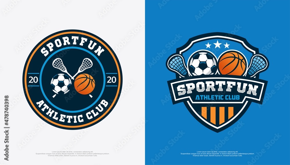 Sport fun athletic club logo Sport fun athletic club logo