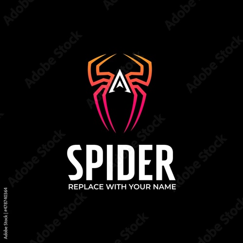 Spider logo with the letter A