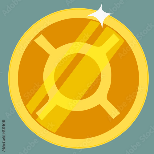 Generic currency symbol gold coin