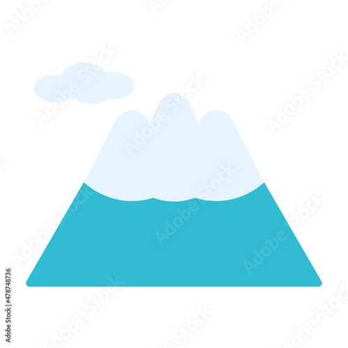 Beautiful mountain with cloud.