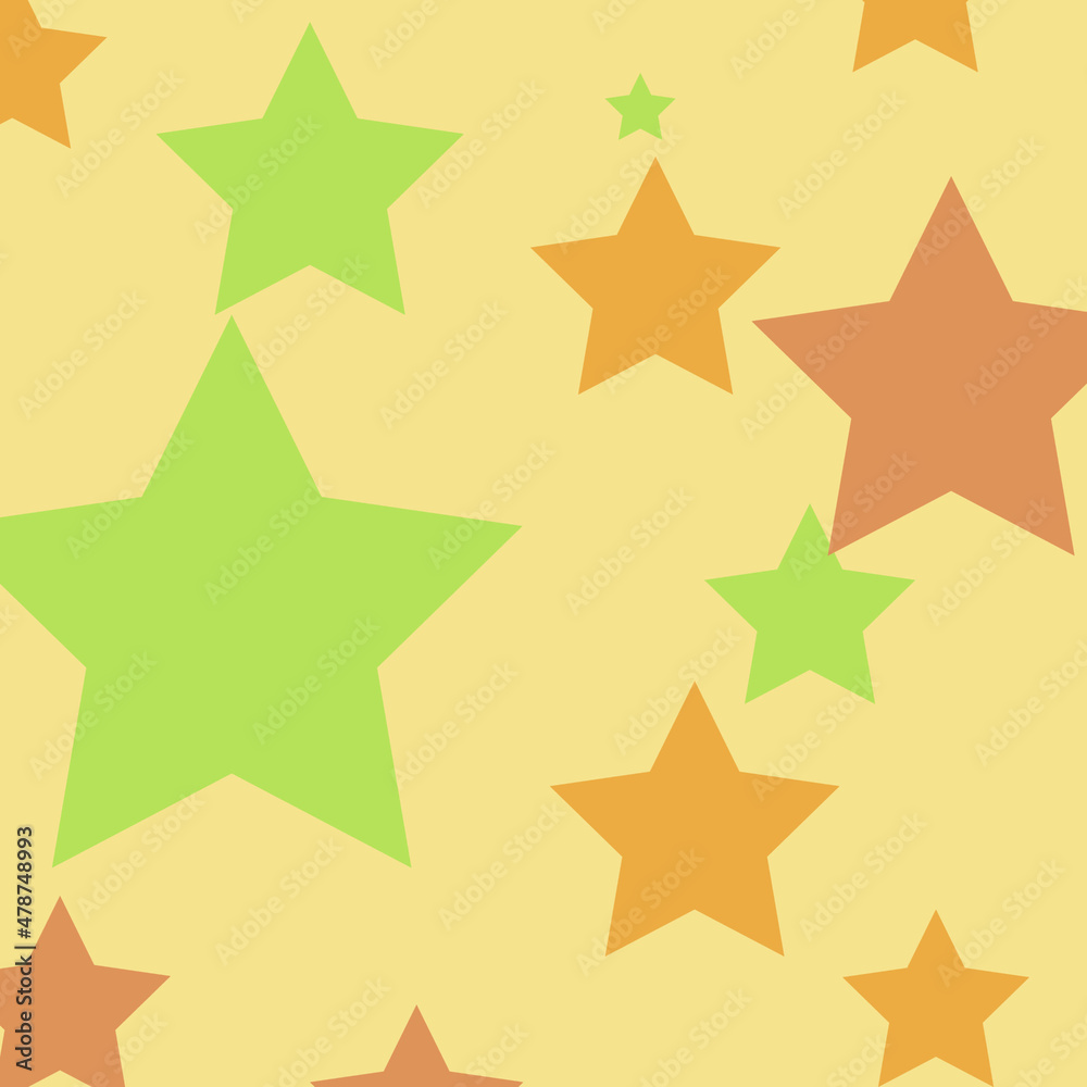 seamless background with colorful stars