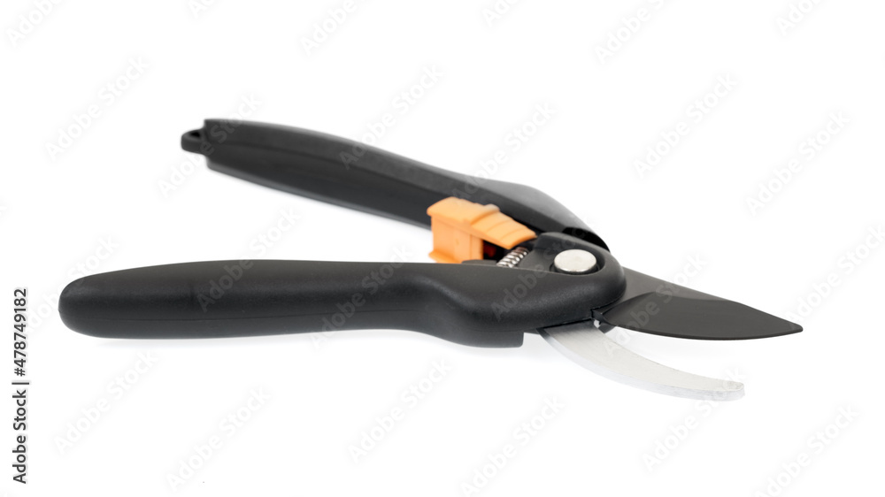 Garden secateurs isolated on a white background. Garden secateurs isolated on a white background.