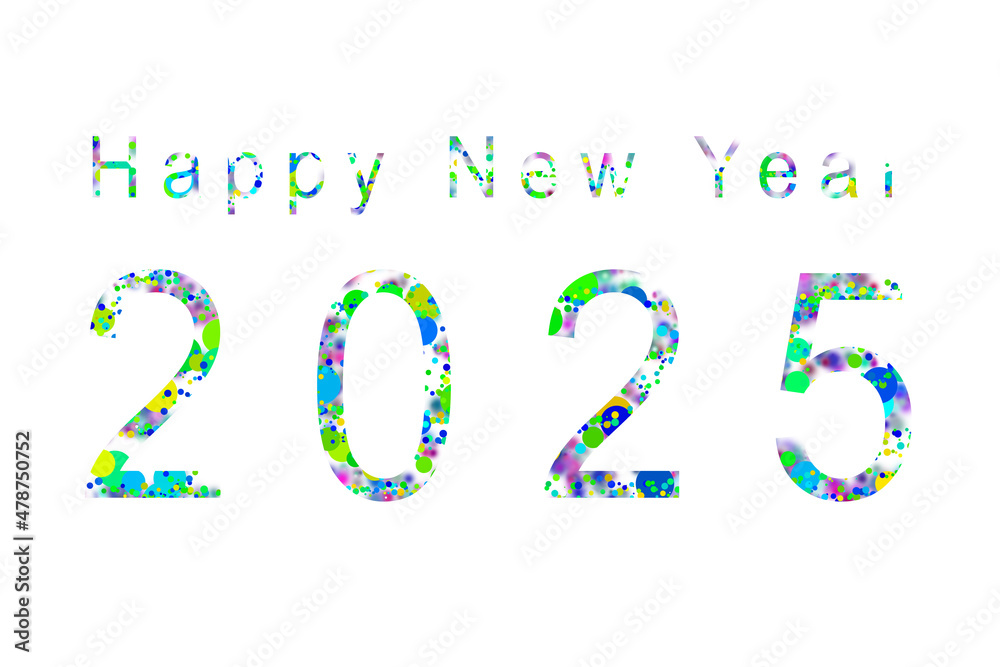 Happy New Year Wishes 2025 in different Colours  in German and English Language.