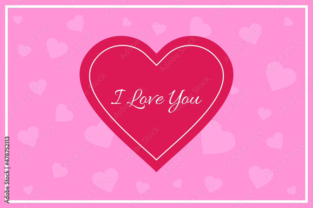 I Love You Heart-Shape Vector