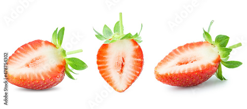 strawberry fruit isolated on white background