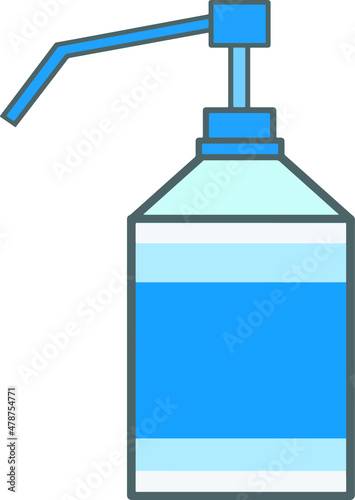 Clip art of spray bottle for disinfectant