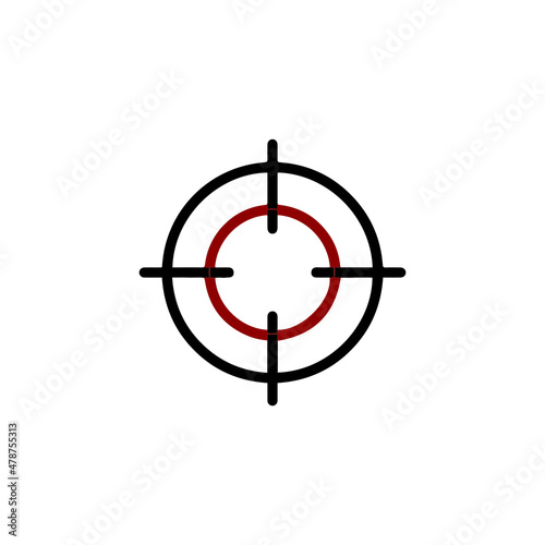 Creative shooting target logo vector icon set illustration isolated on white background. Gun target logo