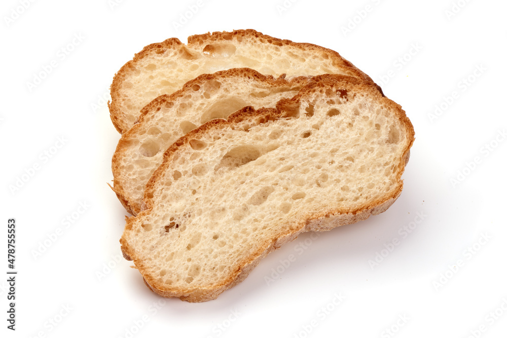 Whole grain bread slices isolated on white background. Whole grain bread slices isolated on white background.