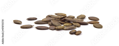 Φωτογραφία Black Melon Seeds, close-up, isolated on white background.